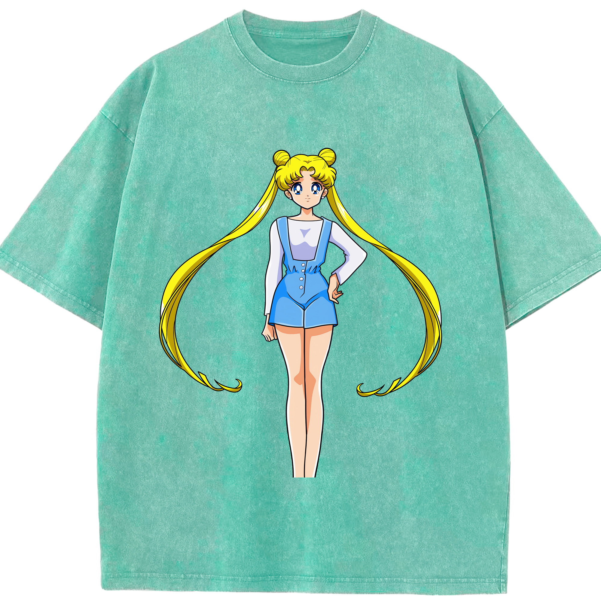 （画像用） 美少女戦士セーラームーン 愛野 美奈子 あいの みなこ Sailor Moon Aino Minako 綿100% ヴィンテージ風 半袖Tシャツ（フロントプリント）
